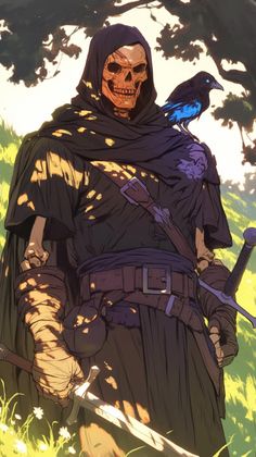 Ranger Dnd, Black Anime Guy, Fun Characters, Character Portrait, Anime Guy, Fantasy Rpg, Dnd Characters, Conceptual Art, Character Portraits