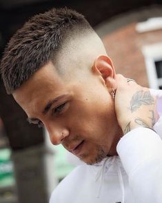 Long Buzz Cut, Crew Cut Haircut, High Fade Haircut, Mens Fade, Hairstyles For