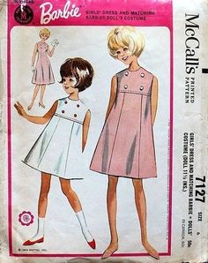 Retro Sewing Patterns, Barbie Patterns, Children's Fashion