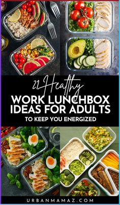 21 Healthy Work Lunchbox Ideas for Adults is your ultimate guide to nutritious and delicious meals that are easy to pack and take to the office. Lunchbox Lunches For Adults, Lunch On The Go Ideas To Work, Healthy Lunch Ideas Adults, Easy Simple Lunch Ideas For Work, Interesting Lunch Ideas, Non Sandwich Lunches For Adults, Work Lunch Ideas Easy, Lunch Ideas To Take To Work, School Lunch Inspo Healthy