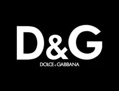 the logo for dolce and garbana, which is featured in black and white