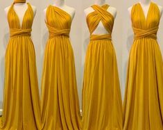 MUSTARD Bridesmaid Dress/ CUSTOM LENGTHS/ Convertible Dress / - Etsy Dusty Yellow Bridesmaid Dresses, Sunflower Yellow Bridesmaid Dresses, Bridesmaid Dresses Sunflower, Mustard Yellow Bridesmaid Dresses, Mustard Bridesmaid, Mustard Bridesmaid Dresses, Dress Multiple Ways, Mustard Yellow Bridesmaid Dress, Marigold Bridesmaid