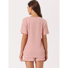 Elevate your lounging experience with the Cheibear Women's Casual Short Sleeve Lounge Tops with Shorts Pajama Set in a soothing pink hue. This set is a must-have for those who value comfort without compromising on style.

- Material: 95% Polyester, 5% Spandex
- Color: Pink
- Size: X-Large
- Gender: Female
- Age Group: Adult

Crafted from a soft, breathable blend of polyester and spandex, this pajama set ensures a comfortable, moisture-wicking wear that's gentle on the skin. The ensemble features Forever 21 Activewear, Tee Shorts, Ribbed Tee, Lounge Top, Casual Home, Sleep Set, Loungewear Sets, Short Pajama Set, Pajama Sets