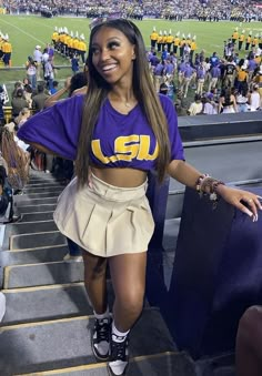 College Game Day Outfit Black Women, Lsu Game Day Outfit Black Women, Lsu Football Game Outfit, Football Game Outfit Black Women, College Gameday Outfits Black Women, Lsu Game Day Outfit Tailgating, Lsu Decision Day, Lsu College Bed Party, College Acceptance Pictures Lsu