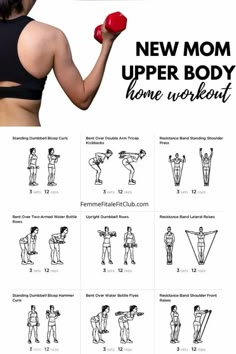 the instructions for how to do an upper body workout with dumbbells and kettle bells