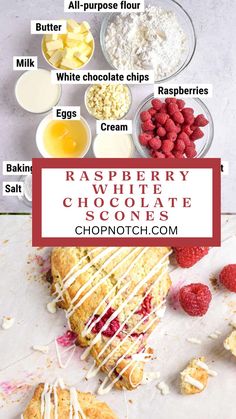 Savor the perfect combination of tangy raspberries and sweet white chocolate in our Raspberry White Chocolate Scones! These scones are tender, flaky, and easy to make, making them ideal for breakfast, brunch, or a delightful snack. Follow our simple recipe to bake these deliciously sweet and tangy scones at home.#RaspberryWhiteChocolateScones #SweetTreats #ChopNotchRecipe #BakingInspiration #EasyRecipes #HomemadeGoodness #DeliciousDesserts #BreakfastIdeas #TangyAndSweet #SconeLovers White Chocolate Scones Recipe, Raspberry White Chocolate Scones, Chocolate Scone, Chocolate Scones Recipe, Fast And Easy Desserts, White Chocolate Raspberry Scones, White Chocolate Scones, Soup Cheese