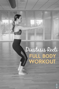 a woman in black and white doing a full body workout with the caption,'dataass recti full body workout '