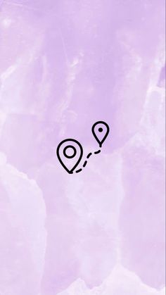 a purple background with a black outline of a location marker on the bottom right corner