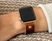 Etsy - Shopping Cart Leather Watch Cuff, Rose Gold Apple Watch, Apple Watch Sizes, Rose Gold Brown