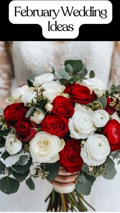 charming February wedding bouquet idea Valentine’s Day Theme Wedding, February Wedding Ideas, February Weddings, Elegant Decorations, Cozy Winter Decor, 10 February, Dream Day