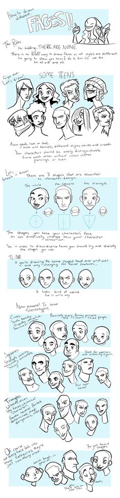 an image of how to draw cartoon faces