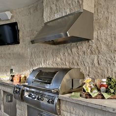 swatch Kitchen Exhaust Hood Ideas, Stainless Steel Hood Vent, Kitchen Hood Ideas, Outdoor Grill Area, Best Charcoal Grill, Fire Magic, Kitchen Exhaust, Exhaust Hood, Outdoor Kitchen Decor