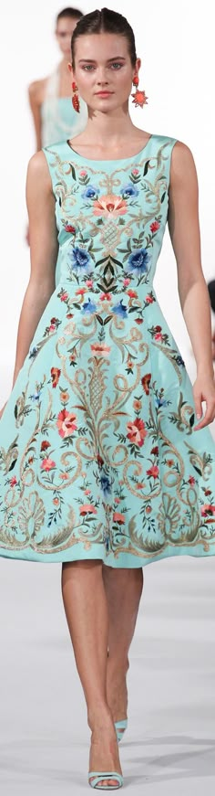 Nice Outfits, 2014 Fashion, New York Fashion Week, Blue Dress, New York Fashion, Vestidos De Fiesta, Pretty Dresses, Runway Fashion