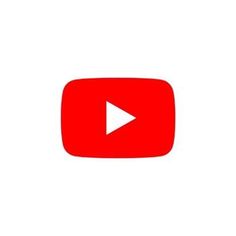 the youtube logo is red and white with a black arrow on it's left side