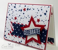 a close up of a greeting card with stars