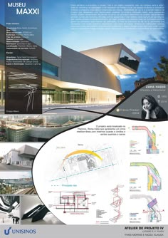 an architectural brochure for the museum of modern architecture in mexico, with information about its design