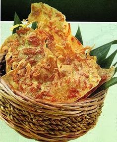 a basket filled with food sitting on top of a table