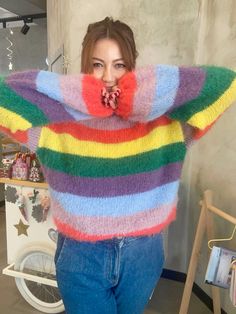 Brighten Your Wardrobe with a Handmade Rainbow Knit Sweater 🌈

Wrap yourself in a rainbow of color with our stunning rainboe striped sweater. Handmade with care, this vibrant jumper is crafted from softest yarn, ensuring warmth and comfort on chilly days. This handknit sweater is a versatile addition to your wardrobe. Its loose fit and breathable material ensure all-day comfort. Fluffy Jumper, Sweater Colorful, Sweater Handmade, Fluffy Yarn, Sweater Wrap, Rainbow Sweater, Striped Pullover, Best Gifts For Her, Hand Knitted Sweaters