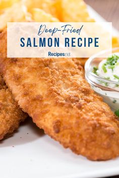 Deep Fried Salmon on a Plate - Recipe Deep Fried Salmon, Salmon Sandwich Recipes, Fried Salmon Recipes, Go To Recipes, Seafood Delight, Deep Fried Recipes, Fried Recipes, Deep Fried Appetizers, Baked Eggs Recipe