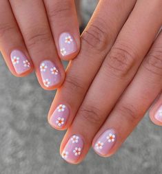 Nail Designs For Really Short Nails, Nail Inspo Gel Short, Really Short Nail Designs, Really Short Nails Ideas, Really Short Nails, Nail Art Fleur, Artsy Nails, Kids Nail Designs, Girls Nail Designs