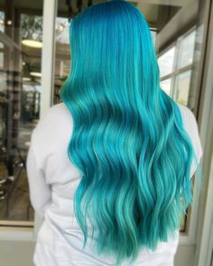 Teal Hair Color Ideas, Dark Teal Hair, Teal Ombre Hair, Hair Color Ideas Trending, Bright Blue Hair, Navy Blue Hair, Arctic Fox Hair Color