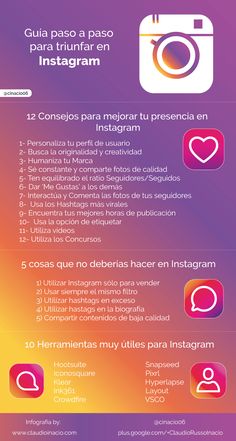 an info sheet with the words instagram and icons in spanish, english and spanish