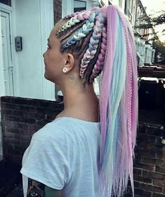 Chunky Cornrows, Braids Cornrows, Pretty Braids, Fresh Hair, Braid In Hair Extensions