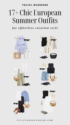 17+ Chic Europe Summer Outfits for 2025. Getting ready for your 2025 European summer trip? Check out these 17+ chic Europe summer outfits perfect for every occasion! Whether you need effortless vacation fits, casual Europe travel outfits for women, or an old money European style look, this guide has you covered. Plan your European packing list with the best European summer outfits street style, plus Italy outfits summer and spring Europe outfits inspiration. European Summer Outfits Street Style, Street Style Italy, Spring Europe Outfits, European Packing List, Closet Capsule Wardrobe, Italy Outfits Summer, Spring Europe, What To Wear In Europe, Capsule Wardrobe Tips