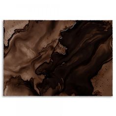 an abstract painting with brown and black paint on the bottom, it looks like liquid