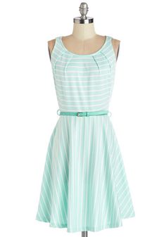 Happy Dresses, Mint Dress, Striped Sleeveless Dress, Art Dress, Pretty Dresses, Cute Dresses