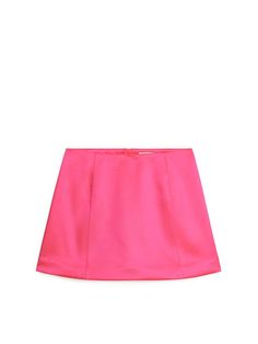 Satin Mini Skirt - Pink - ARKET WW Skirt Png, Made Outfits, Digital Wardrobe, Satin Mini Skirt, Pink Mini Skirt, Fashion Portfolio, Pink Skirt, Knitwear Tops, 80s Fashion