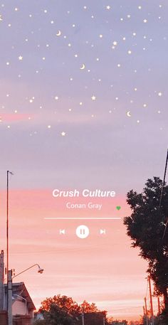 the sky is filled with stars and lights as seen through an iphone screen that reads crush culture