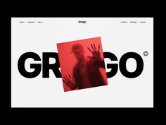 the word grgo is written in black and red with hands coming out of it