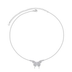 PRICES MAY VARY. The short chain butterfly choker necklace is the actual idea of using simple and elegant. choker length can be free to match according to your preferences. which is the highlight that makes you become the focus in the crowd. Necklace length:13‘’+3‘��’(extended chain), you can freely adjust the length according to your neck and clothes. Material: S925 sterling silver,platinum polished finished. won't change color or get dark.tarnish resistant,no nickel .sterling silver allows for c Butterfly Choker Necklace, Chain Butterfly, Butterfly Choker, Elegant Choker, Clothes Material, Jewelry Butterfly, Sterling Silver Choker, Ball Party, Sterling Jewelry