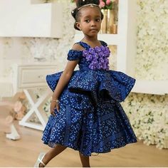 Help your child remember her childhood with this beautiful dress. This is a custom African Girls dress that can be worn for birthdays, photoshoots and other events for babies. Before ordering, please go through the size chart and choose a size for your daughter before checkout. Or you can send her measurement (Chest, Waist, Hip & Dress Length). This is a custom order,it takes 1 week or more during busy sale period to sew and 3-5 business days to ship. If you have any question, please send me a m Dress For Naming Ceremony In Ghana, Girls Ankara Dresses, Baby Gown Styles, Ankara Dress Styles For Kids, Kids African Dresses, Ankara Dress For Kids, Kids Ankara Styles, African Kids Clothes, Ankara Styles For Kids