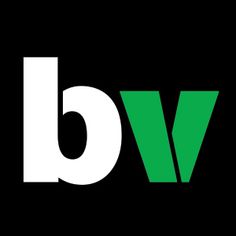 the logo for dv is shown in green and white on a black background,