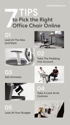 the 7 tips to pick the right office chair for your business needs - info board