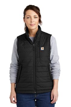 Grab the Carhartt CT104315 vest today and stay cozy in harsh conditions. Made with a durable 100% nylon Cordura shell and featuring Rain Defender technology, this weatherproof vest is built to withstand unpredictable weather without the added bulk. Wind Fighter technology helps beat the wind chill, while the quilted lining keeps you warm during the cooler days. This weatherproof vest also features a reverse coil center front zipper for added protection and multiple pockets to store your essentia Football Fundraiser, Keep Working, Lady L, Carhartt Womens, Carhartt Women, Work Wear Women, Wet Weather, Zip Sweatshirt, Jaguar