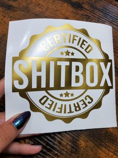 Funny Truck Decals Guys, Shitbox Car Sticker, Cricut Truck Decals, Certified Shitbox Car Decal, Truck Sticker Ideas, Truck Decal Ideas, Car Stickers For Women, Funny Truck Decals, Truck Stickers For Women