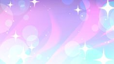 an abstract blue and pink background with white stars on it's edges, as well as bubbles