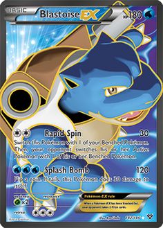 a pokemon card with an image of a blue and white cat