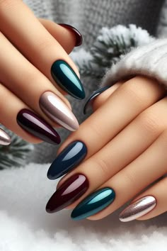 September Nails, Shiny Nails, Sparkly Nails, New Year's Nails, Dipped Nails, Creative Nails