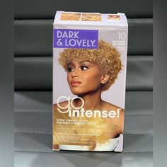 Brand New In Box Dark And Lovely Hair Color #10 Golden Blonde Go Intense Dark And Lovely Hair Dye, Golden Blonde Hair Color On Black Women, Gold Hair Colors On Black Women, Dark Blonde Locs Black Women, Golden Blonde Hair Black Women, Dark And Lovely Honey Blonde Dye, Dreadlock Style, Hair Color For Women, Golden Blonde