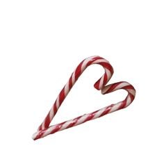 two candy canes in the shape of a heart