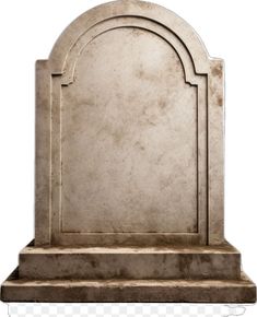 an old tombstone with a stone arch in the center, isolated on a white background