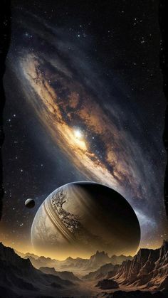 an artist's rendering of the planets in space