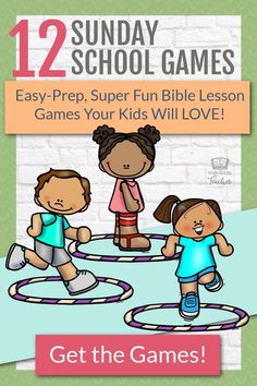 Do you need exciting, active, kid-friendly classroom lesson review games that you can pull together quickly, that don’t require tons of expensive supplies, and that will keep your students engaged? Here are 12 super-fun, easy-prep Sunday school games your students will love. Preschool Bible Games, End Of Year Sunday School Activities, Play Through The Bible, Quick Sunday School Lessons For Kids, Fun Sunday School Games, Kindergarten Sunday School Lesson, Games For Sunday School Kids, Sunday School Games For Preschoolers, Sunday School Games For Kids Indoor