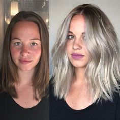 Hair Formulas, Blonde Hair With Roots, Grey Blonde Hair, Ombre Blond, Hair Shadow, Grey Blonde, New Hair Ideas, Redken Shades Eq, Silver Blonde