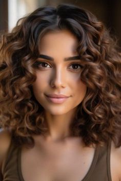 Curly Hair Inspiration Color, Shoulder Length Haircut Ideas, Shoulder Length Haircut, Curly Hair Cut, Shoulder Length Curls, Shoulder Length Haircuts, Covering Grey Roots