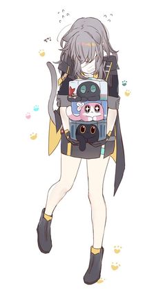 an anime character carrying a backpack